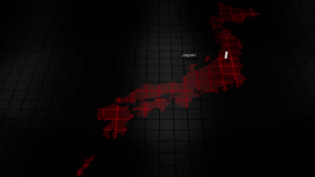 일본의 미래 디지털 불길 한 지도