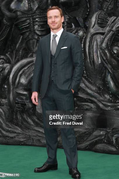 Michael Fassbender attends the World Premiere of "Alien: Covenant" at Odeon Leicester Square on May 4, 2017 in London, England.