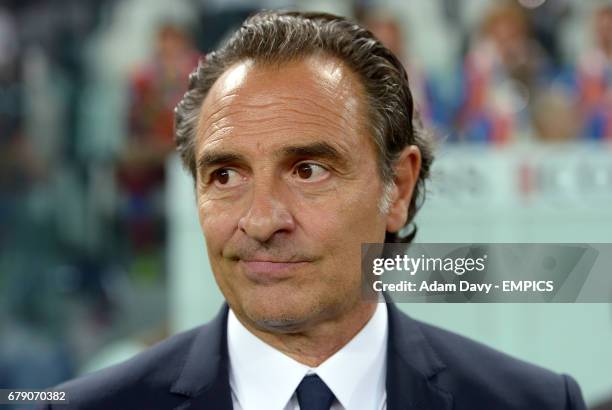 Manager Cesare Prandelli, Italy.