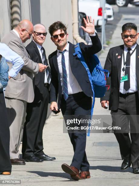 Adam Scott is seen at 'Jimmy Kimmel Live' on May 04, 2017 in Los Angeles, California.