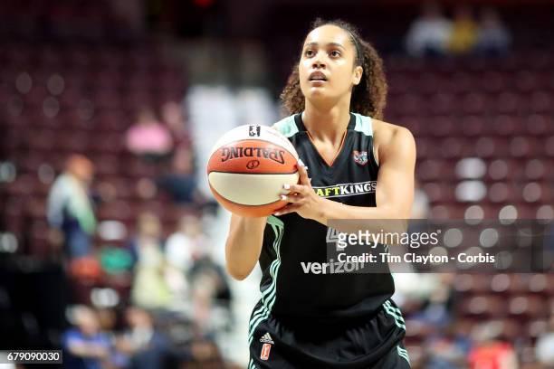 May 2: Nayo Raincock-Ekunwe of the New York Libertyin action during the Los Angeles Sparks Vs New York Liberty, WNBA pre season game at Mohegan Sun...
