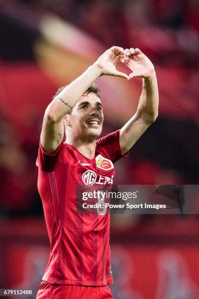 Oscar dos Santos Emboaba Junior of Shanghai SIPG FC celebrates a score during the AFC Champions League 2017 Group F match between Shanghai SIPG FC...