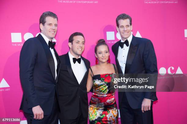 Tyler Winklevoss, Guests and Cameron Winklevoss attend The Museum of Contemporary Art, Los Angeles Annual Gala at The Geffen Contemporary at MOCA on...
