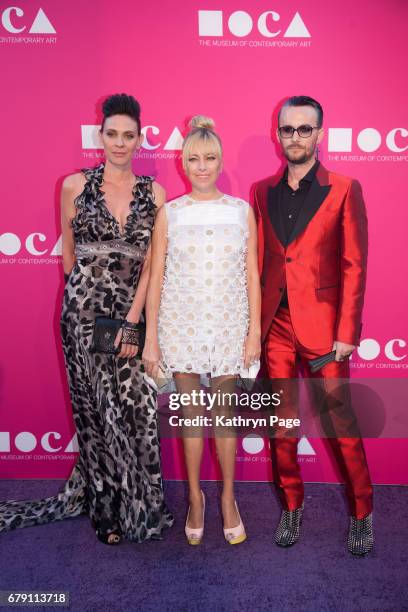 Jannika Hernelius, Sutton Stracke and Fredrick Robertson attend The Museum of Contemporary Art, Los Angeles Annual Gala at The Geffen Contemporary at...