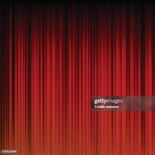 abstract red curtain background - theatrical performance stock illustrations