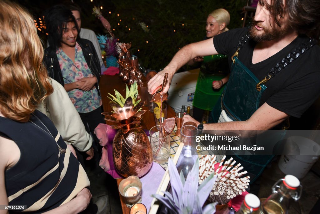 Millie Brown's Rainbow Bodied Cocktail Event at the Private Residence of Jonas Tahlin, CEO Absolut Elyx