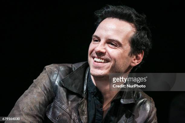 An Irish film actor and a special guest of the festival, Andrew Scott, attends the screening of 'Handsome Devil' at Malopolski Ogrod Sztuki during...