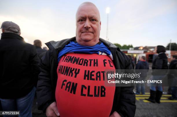 Tamworth fan shows his support in the stands