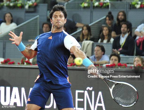 Fernando Verdasco plays during the charity day tournament during Mutua Madrid Open at Caja Magica on May 4, 2017 in Madrid, Spain.