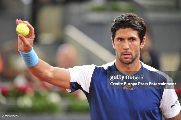 Fernando Verdasco plays during the charity day tournament during Mutua Madrid Open at Caja Magica on May 4, 2017 in Madrid, Spain.