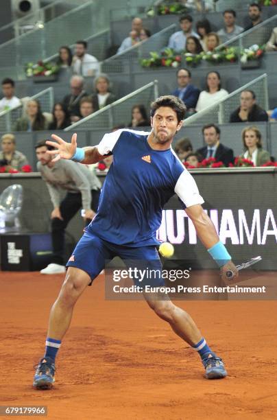 Fernando Verdasco plays during the charity day tournament during Mutua Madrid Open at Caja Magica on May 4, 2017 in Madrid, Spain.