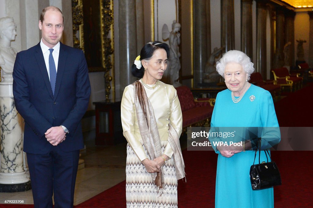 Aung San Suu Kyi Meets British Royals