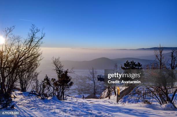 hohe wand mountain - austria - europe - aussichtspunkt foto e immagini stock