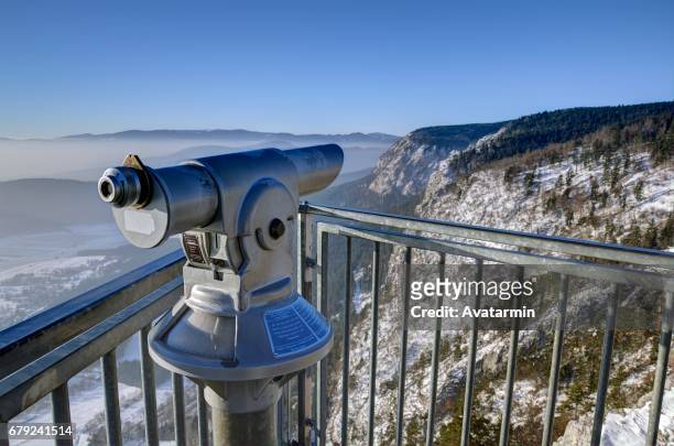 hohe wand mountain - austria - europe - aussichtspunkt foto e immagini stock