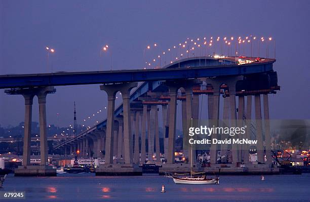 National Guardsman and law enforcement officers are watching for terrorist attacks on the Coronado Bay Bridge, linking San Diego to Coronado Island,...