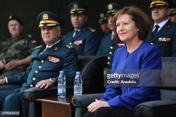 American ambassador Elizabeth Richard is seen during the delivery of US military assistance in Beirut, Lebanon on May 5, 2017.