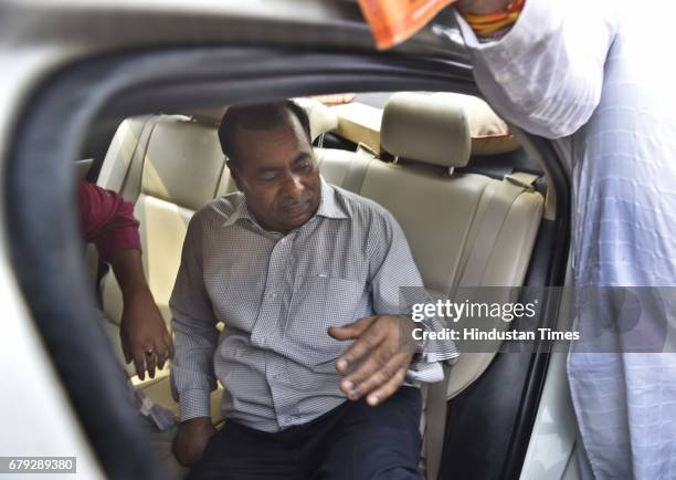 Nirbhaya's father surrounded by journalists after the Supreme Court pronounced verdict on the appeals filed by four death row convicts against death...