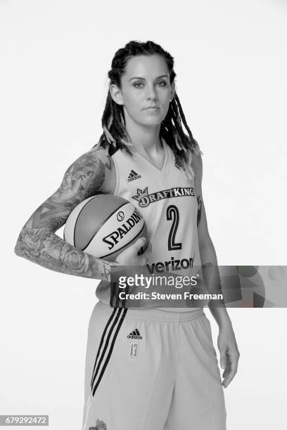 May 04: Jacki Gemelos of the New York Liberty poses for a portrait at Media Day at MSG Training Center on May 4, 2017 in Tarrytown, New York. NOTE TO...