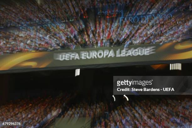 Zoom burst of Celta Vigo supporters during the UEFA Europa League, semi final first leg match, between Celta Vigo and Manchester United at Estadio...