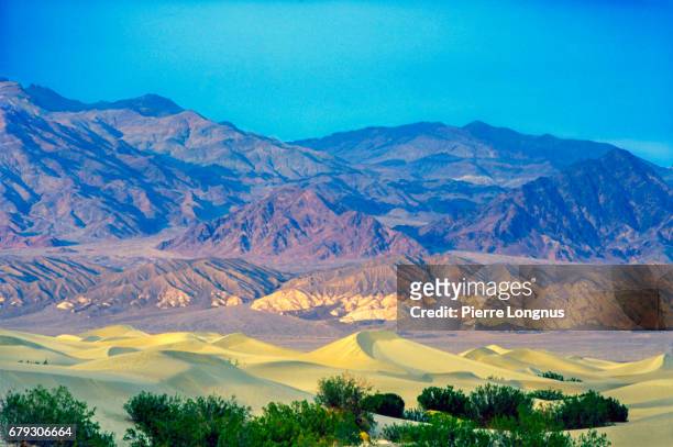 death valley mesquite sand dunes - death valley national park - mesquite flat dunes stock pictures, royalty-free photos & images