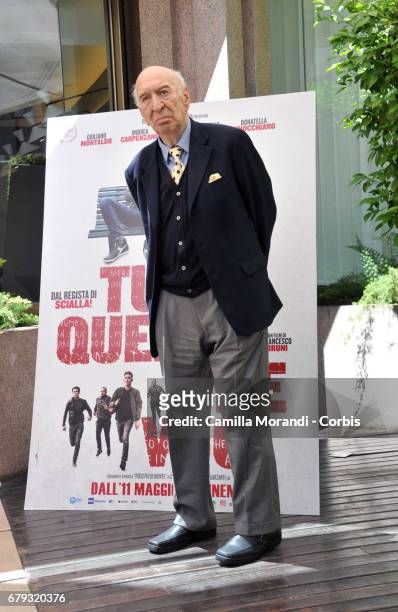 Giuliano Montaldo attends a photocall for 'Tutto Quello Che Vuoi' on May 5, 2017 in Rome, Italy.