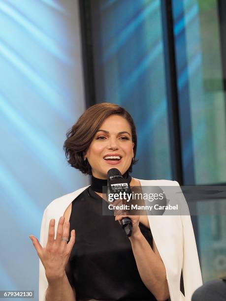 Presents Lana Parrilla discussing the show "Once Upon A Time" at Build Studio on May 5, 2017 in New York City.