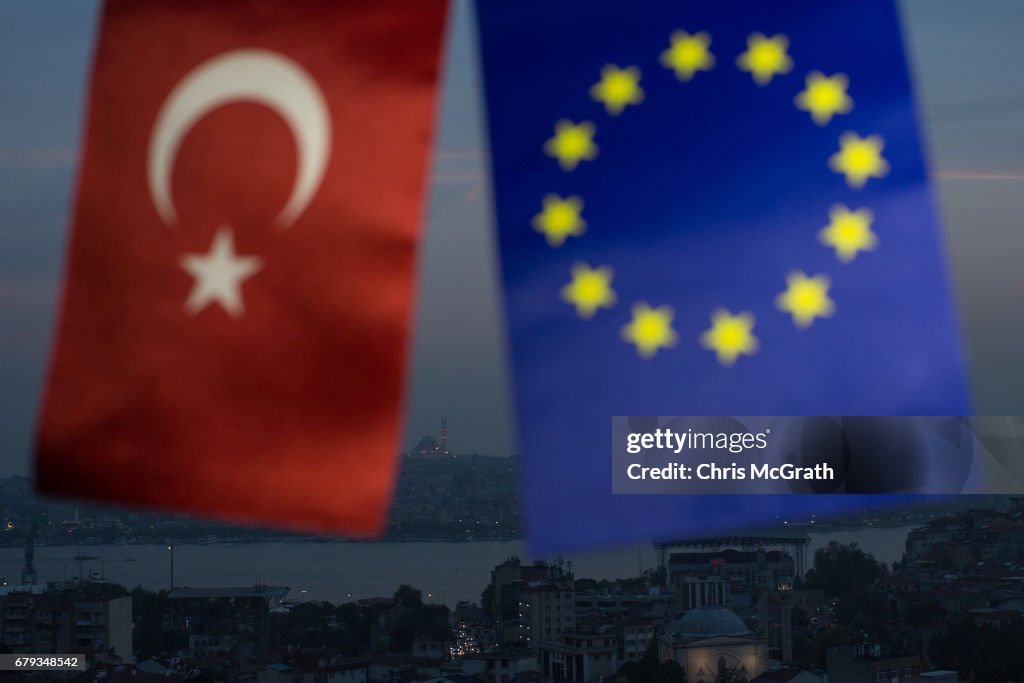 European Union And The Turkish National flag