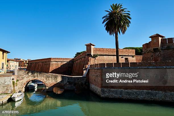 livorno fortress, tuscany, italy - livorno provincie stockfoto's en -beelden