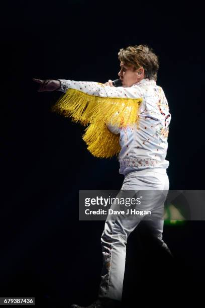 Mark Owen of Take That performs on the opening night of Wonderland Live 2017 at Genting Arena on May 5, 2017 in Birmingham, United Kingdom.