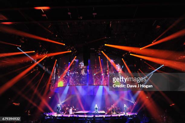 General view of Take That on the opening night of Wonderland Live 2017 at Genting Arena on May 5, 2017 in Birmingham, United Kingdom.