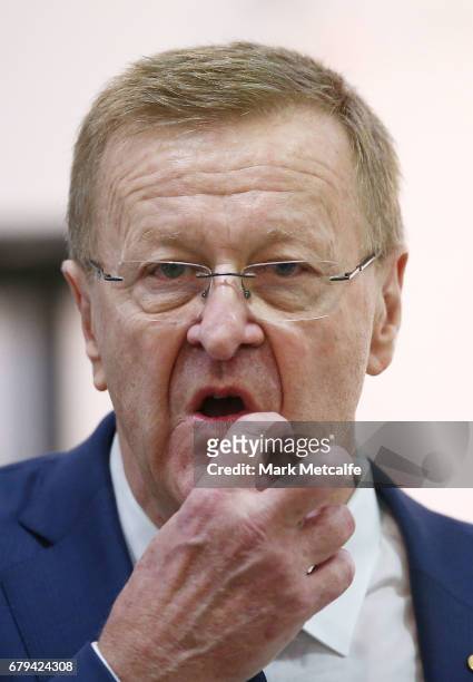 President John Coates looks on during the Australian Olympic Committee Annual General Meeting at the Museum of Contemporary Arts on May 6, 2017 in...