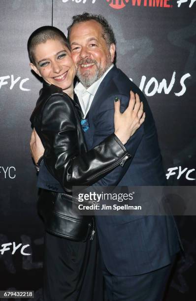 Actors Asia Kate Dillon and David Costabile attend Showtime's "Billions" For Your Consideration red carpet event at NYIT Auditorium on May 5, 2017 in...