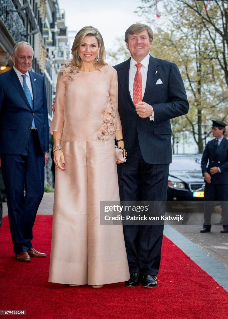 King Willem-Alexander and Queen Maxima at the liberation day concert at the Amstel in Amsterdam