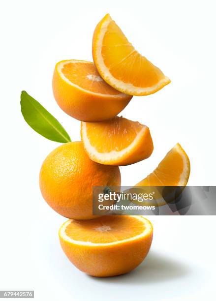 oranges stack still life. - lemon fruit stock-fotos und bilder