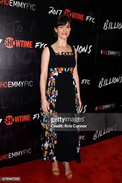Actress Maggie Siff attends the SHOWTIME-presented screening, panel discussion and reception for episode 211 of the hit series BILLIONS, held at the...
