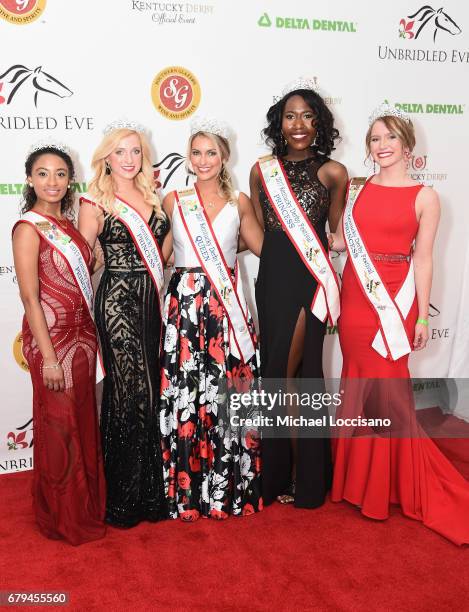 Kentucky Derby Princesses and Queens attend the Unbridled Eve Gala for the 143rd Kentucky Derby at the Galt House Hotel & Suites on May 5, 2017 in...