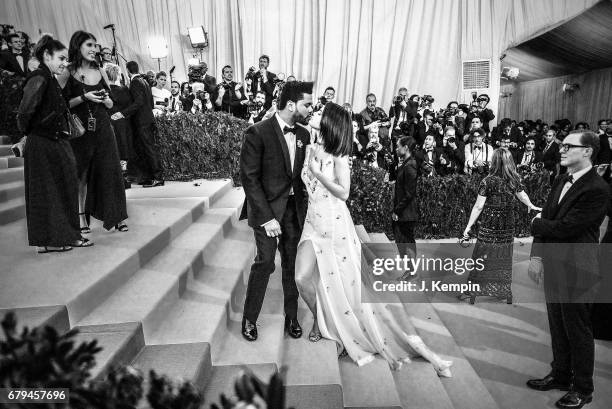 The Weeknd and Selena Gomez attend "Rei Kawakubo/Comme des Garcons: Art Of The In-Between" Costume Institute Gala at Metropolitan Museum of Art on...
