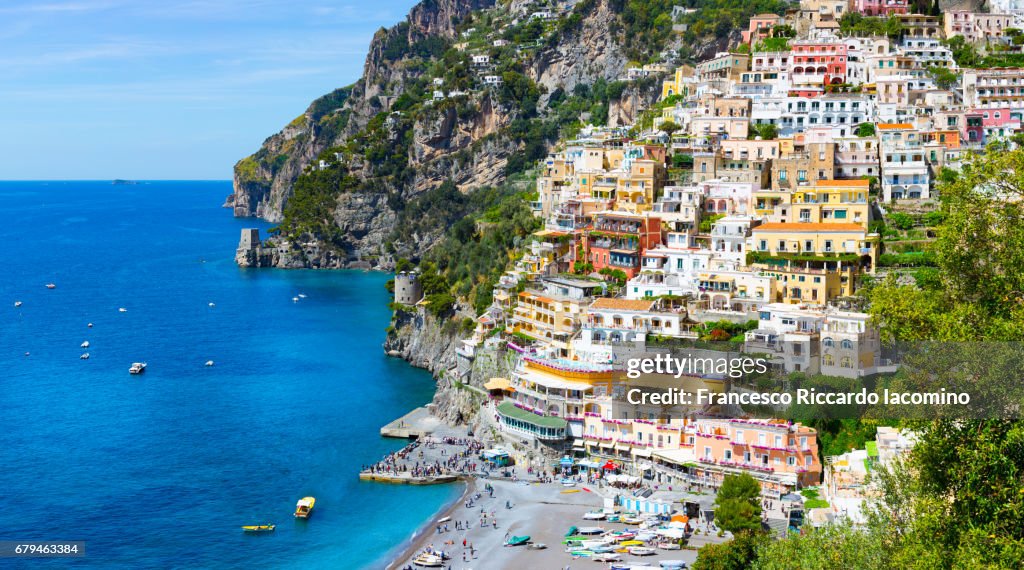 Positano, Amalfi Coast, Campania, Sorrento, Italy.