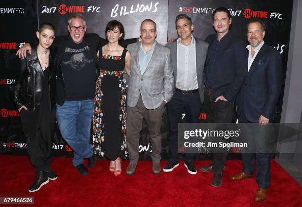 Actor Asia Kate Dillon, executive producer, Brian Koppelman, actors Maggie Siff, Paul Giamatti, executive producers David Levien, actor Toby Leonard...