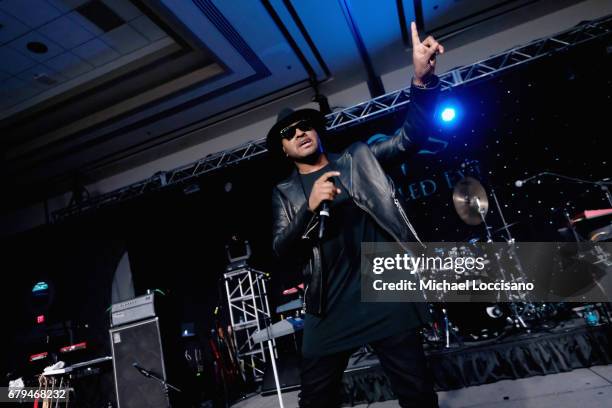 Recording artist Taio Cruz performs on stage during the Unbridled Eve Gala for the 143rd Kentucky Derby at the Galt House Hotel & Suites on May 5,...