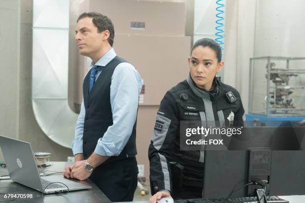 Justin Kirk and Natalie Martinez in the all-new Pandoras Box episode of APB airing Monday, April 17 on FOX.