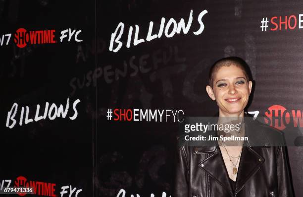 Actor Asia Kate Dillon attends Showtime's "Billions" For Your Consideration red carpet event at NYIT Auditorium on May 5, 2017 in New York City.