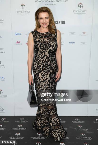 Emma Samms attends The Asian Awards at the Hilton Park Lane on May 5, 2017 in London, England.