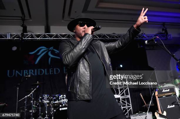 Recording artist Taio Cruz performs on stage during the Unbridled Eve Gala for the 143rd Kentucky Derby at the Galt House Hotel & Suites on May 5,...