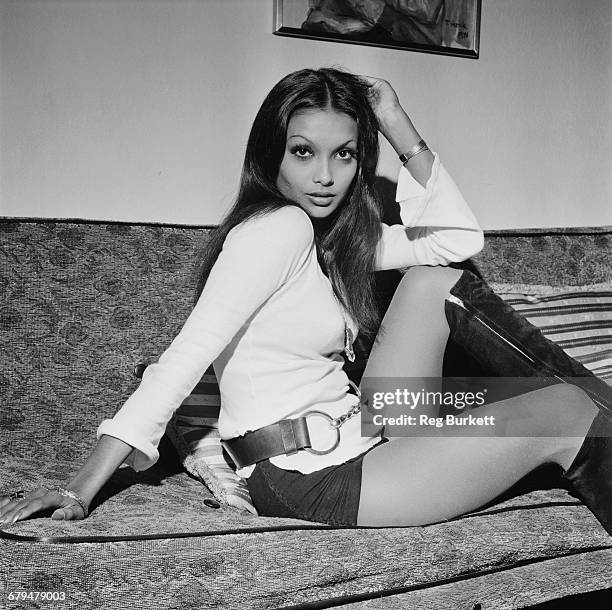 Actress and model Shakira Baksh, who married actor Michael Caine in 1973, UK, 10th December 1971.