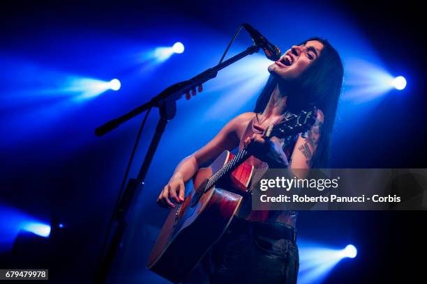 Italian singer Levante performs in concert at Atlantico Music Club May 04, 2017 in Rome, Italy.