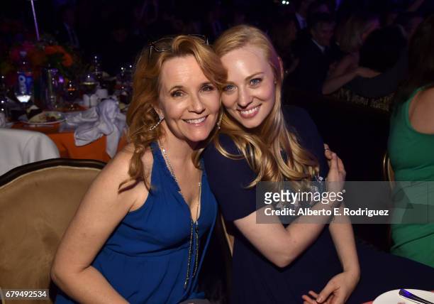 Actors Lea Thompson and Deborah Ann Woll attend the 24th Annual Race To Erase MS Gala at The Beverly Hilton Hotel on May 5, 2017 in Beverly Hills,...