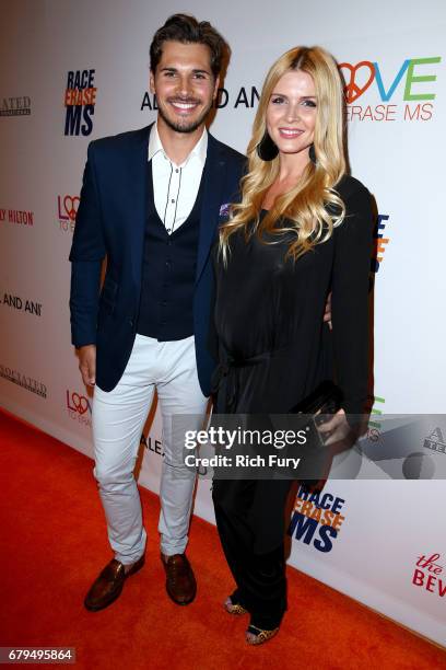 Personality Gleb Savchenko and Elena Samodanova attend the 24th Annual Race To Erase MS Gala at The Beverly Hilton Hotel on May 5, 2017 in Beverly...