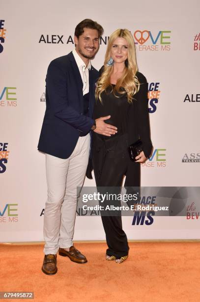 Personality Gleb Savchenko and Elena Samodanova attend the 24th Annual Race To Erase MS Gala at The Beverly Hilton Hotel on May 5, 2017 in Beverly...