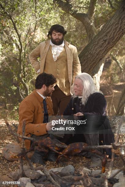 Adam Pally, John Gemberling and Neil Casey in the "Chadwick's Angels" episode of MAKING HISTORY airing Sunday, March 26 on FOX.